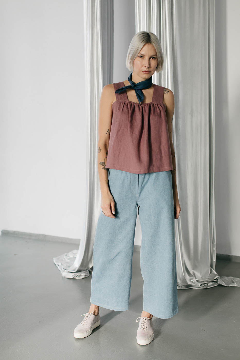 SAMOA /blueberry pink linen/