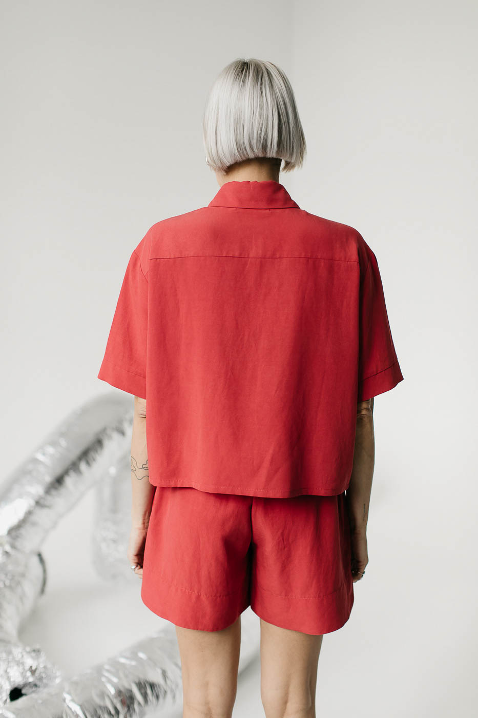 HI ROMA /coral red lyocell+linen/