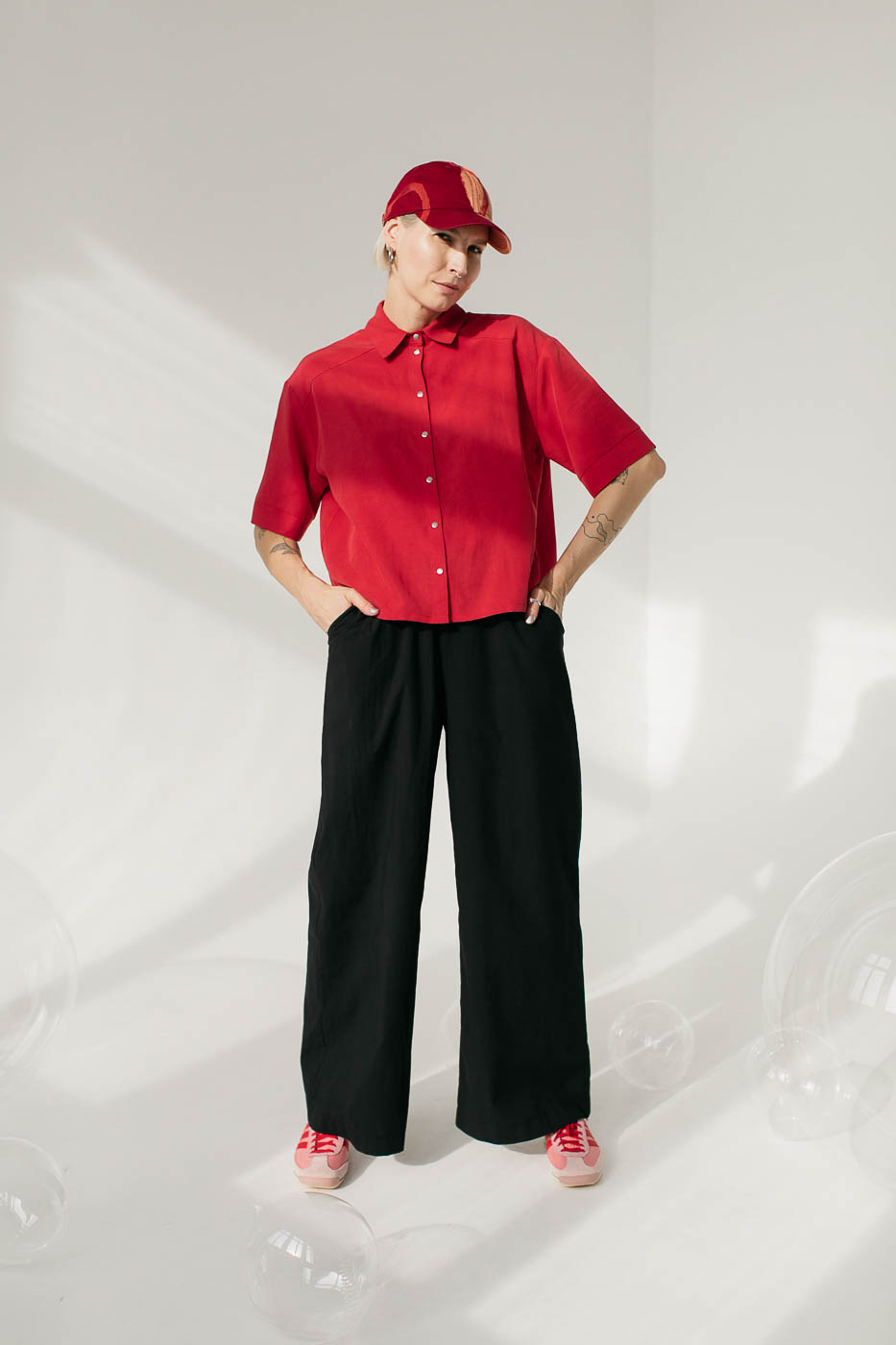 CAP /red wine cotton/