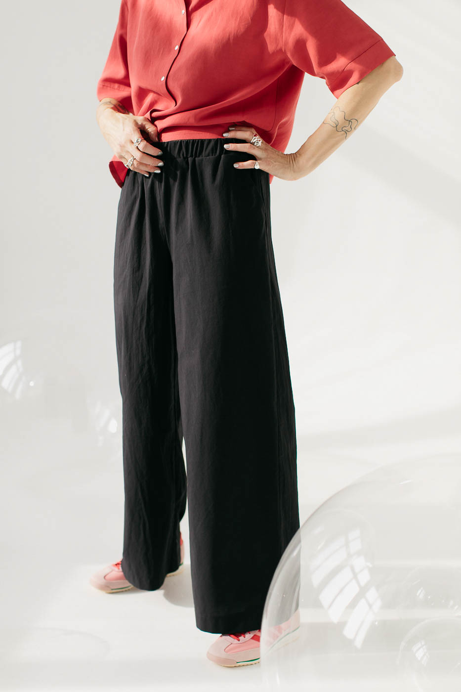 FIKA /black cotton poplin/