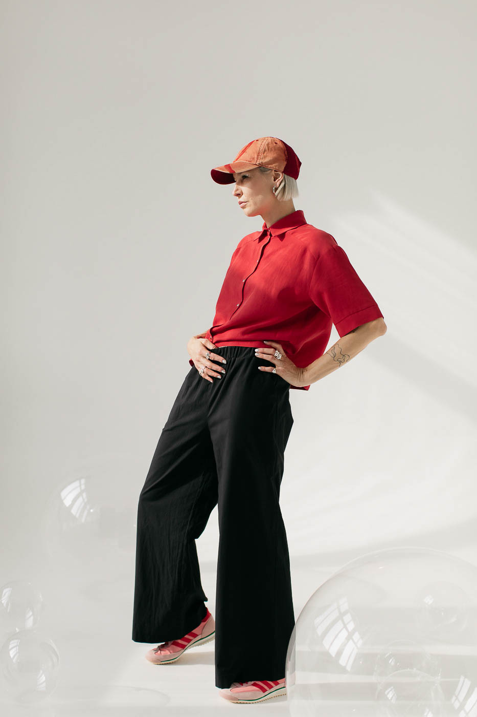 CAP /red wine cotton/