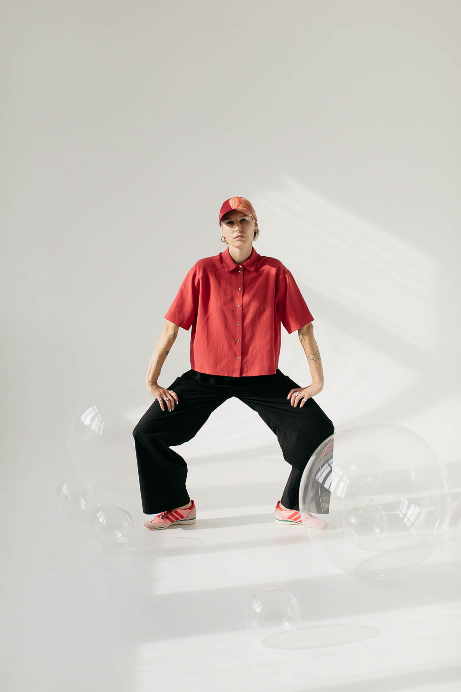 GOYA /coral red lyocell+linen/