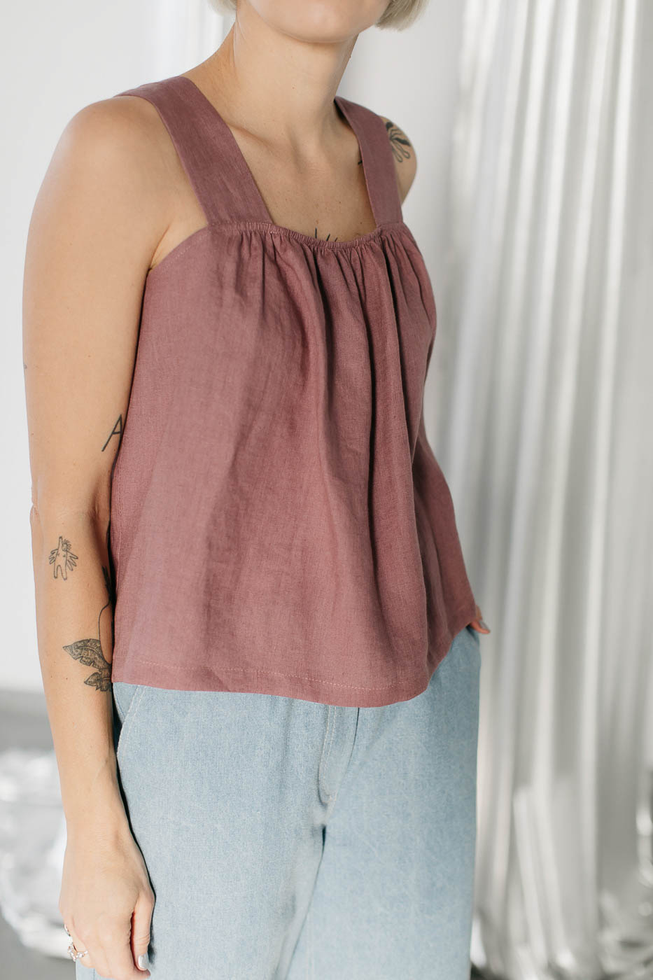 SAMOA /blueberry pink linen/