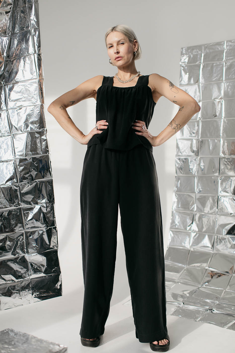 SAMOA /charcoal black rayon/