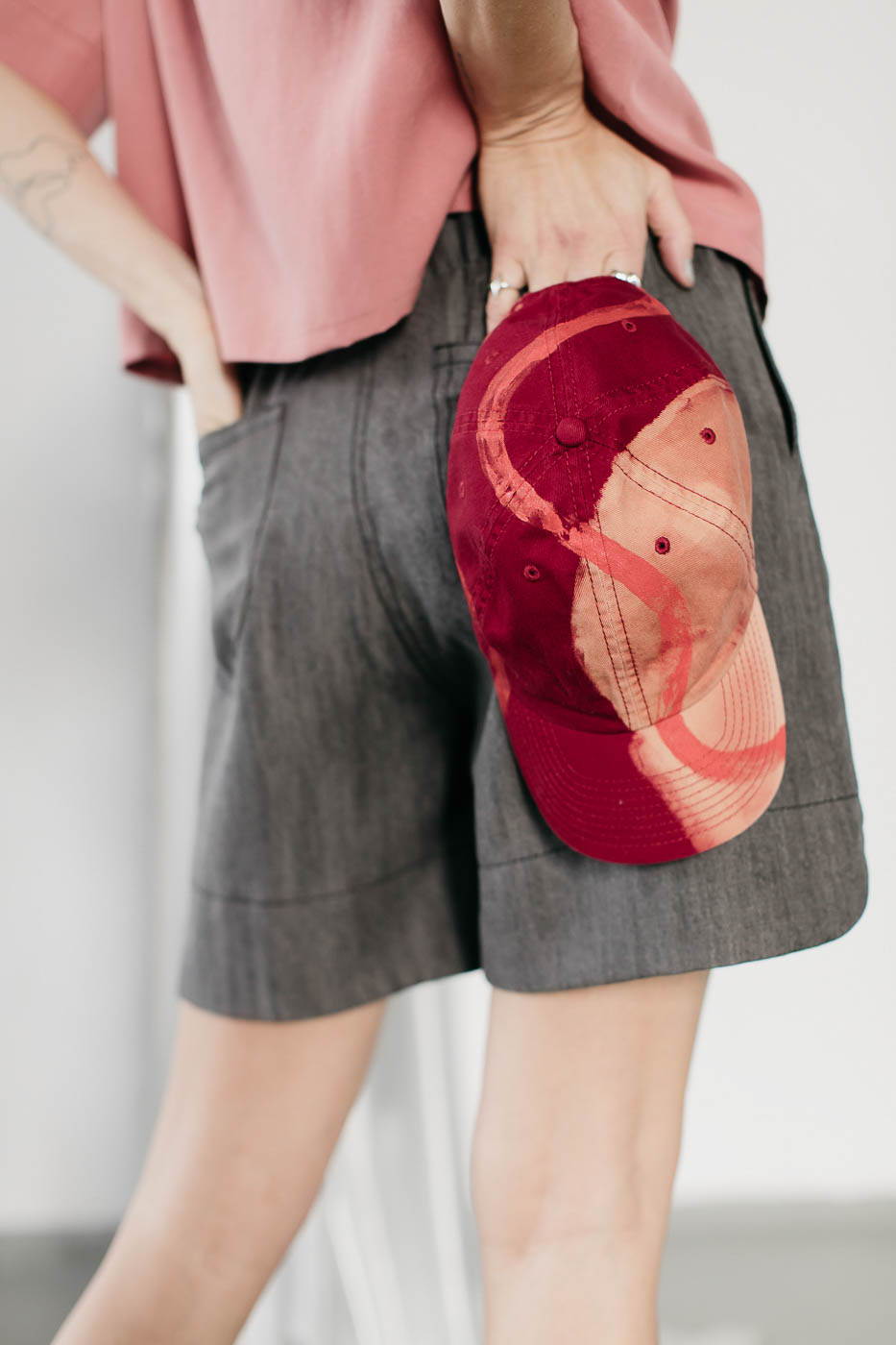 CAP /red wine cotton/