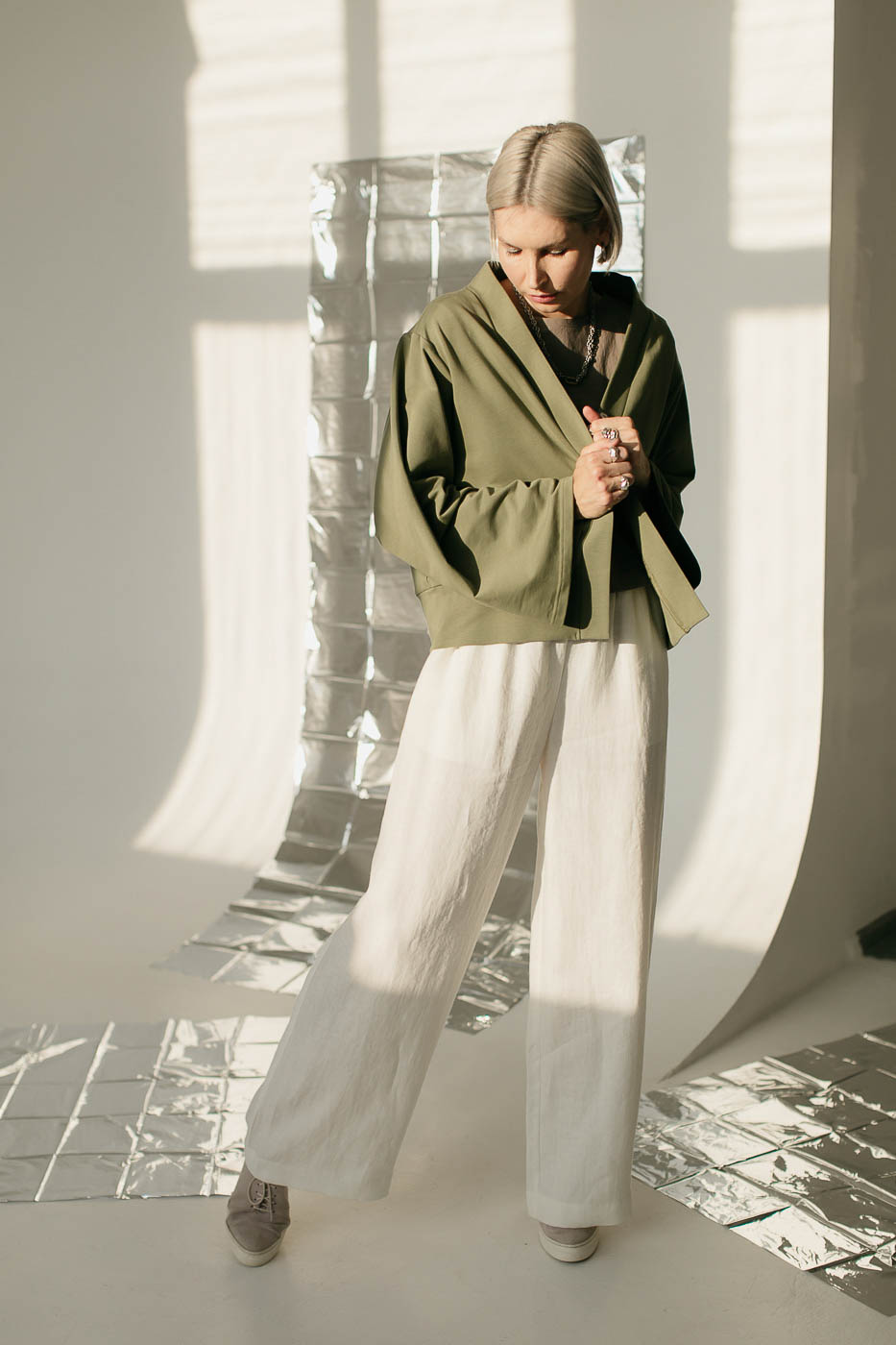 MARIBU /olive green cotton/