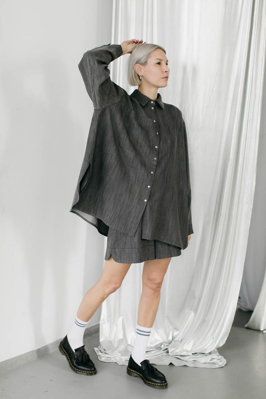 HI ROMA /graphite jeans lyocell/