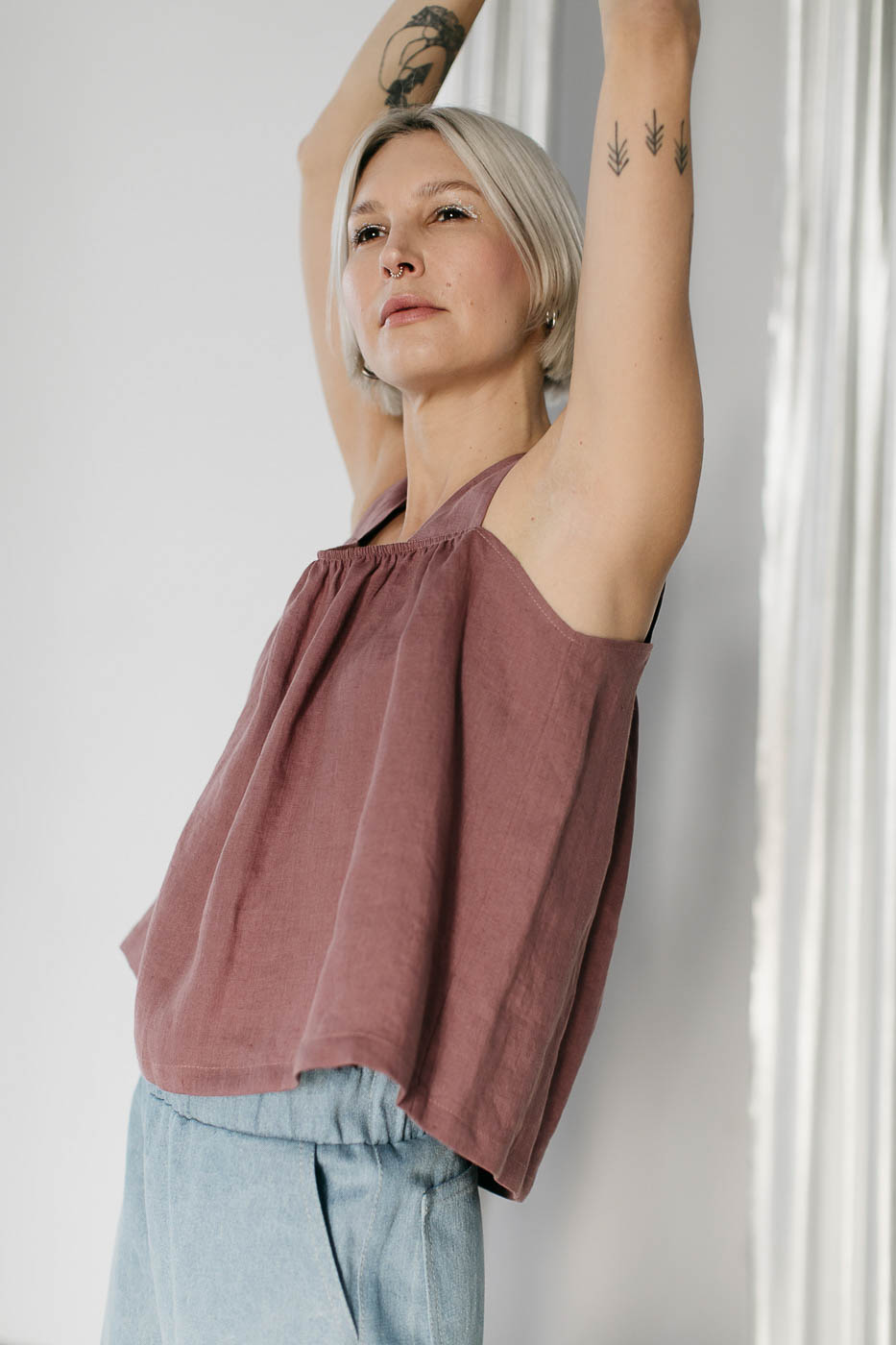 SAMOA /blueberry pink linen/