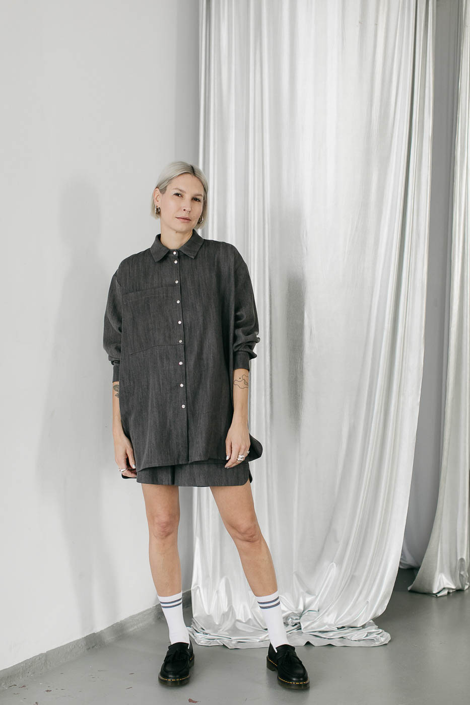 HI ROMA /graphite jeans lyocell/