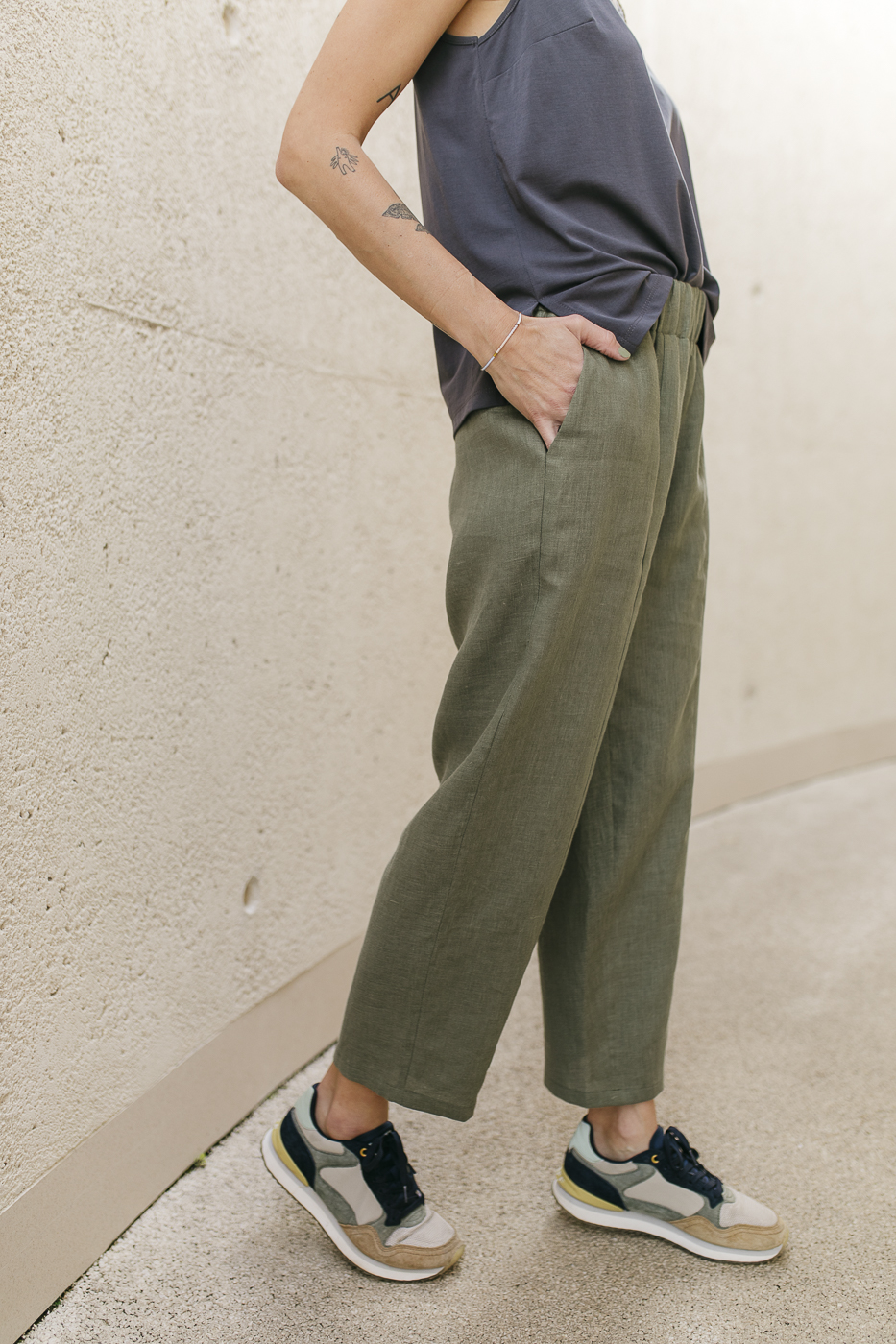 LISBOA /khaki linen/