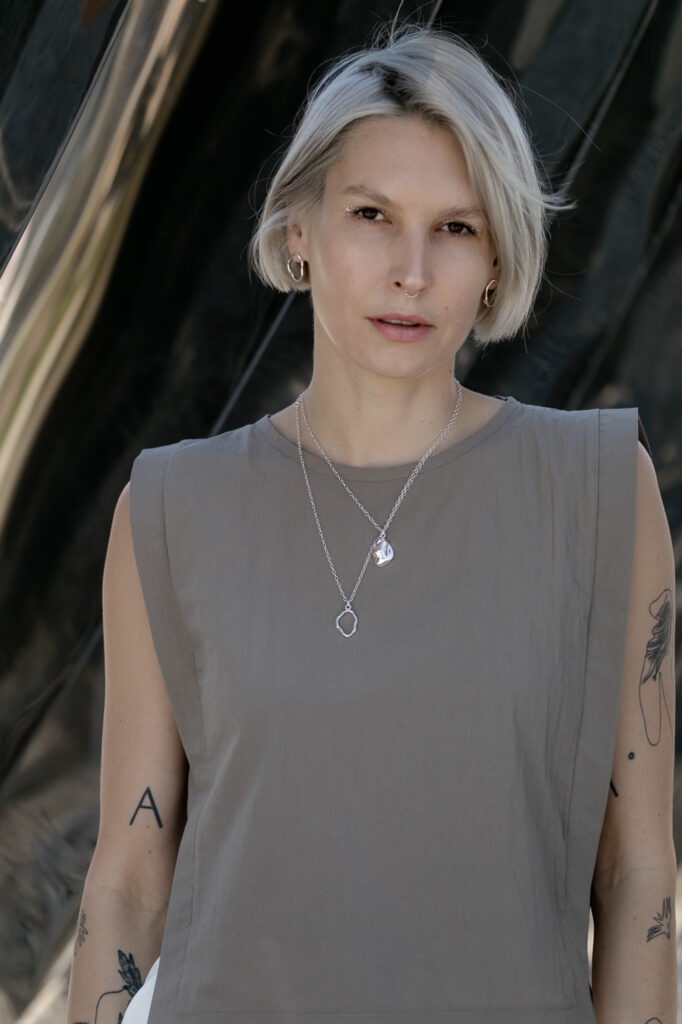 PEARL silver empty necklace