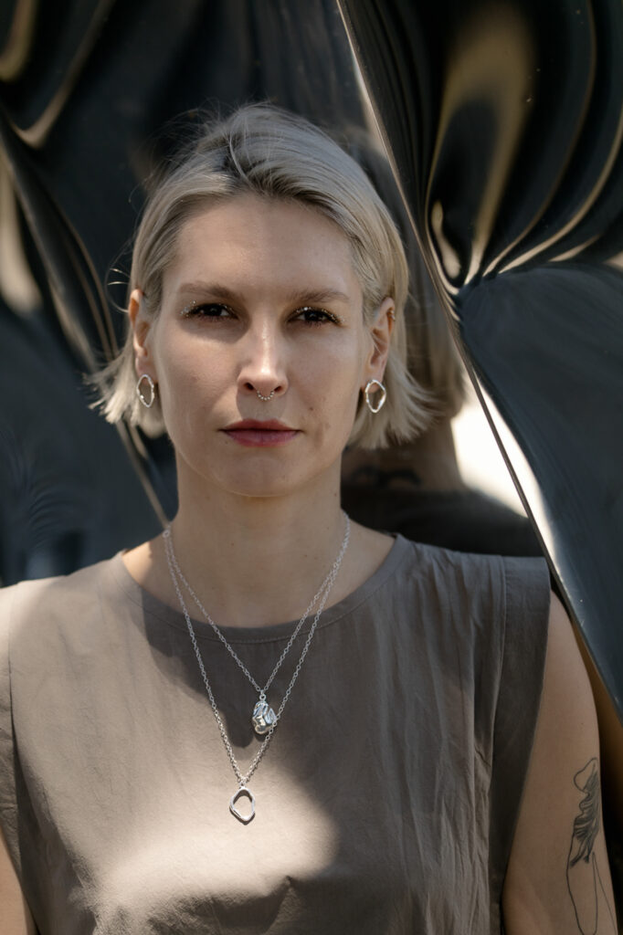 PEARL silver empty earrings