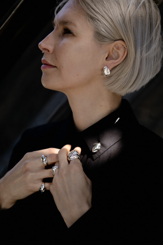 PEARL silver full earrings