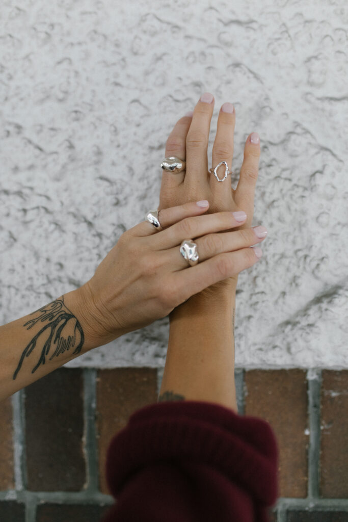 PEARL silver empty ring