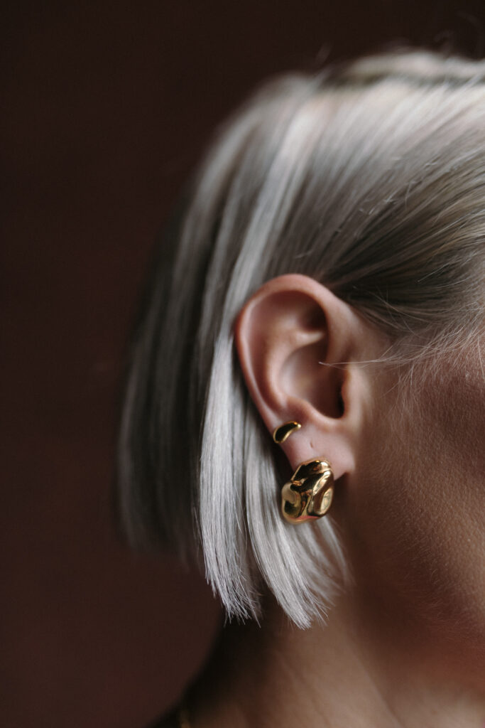 PEARL golden full earrings