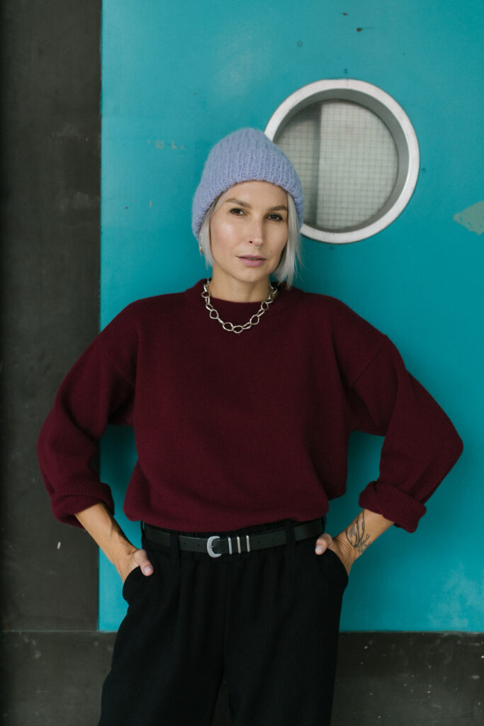 REINE /beetroot merino+cashmere/