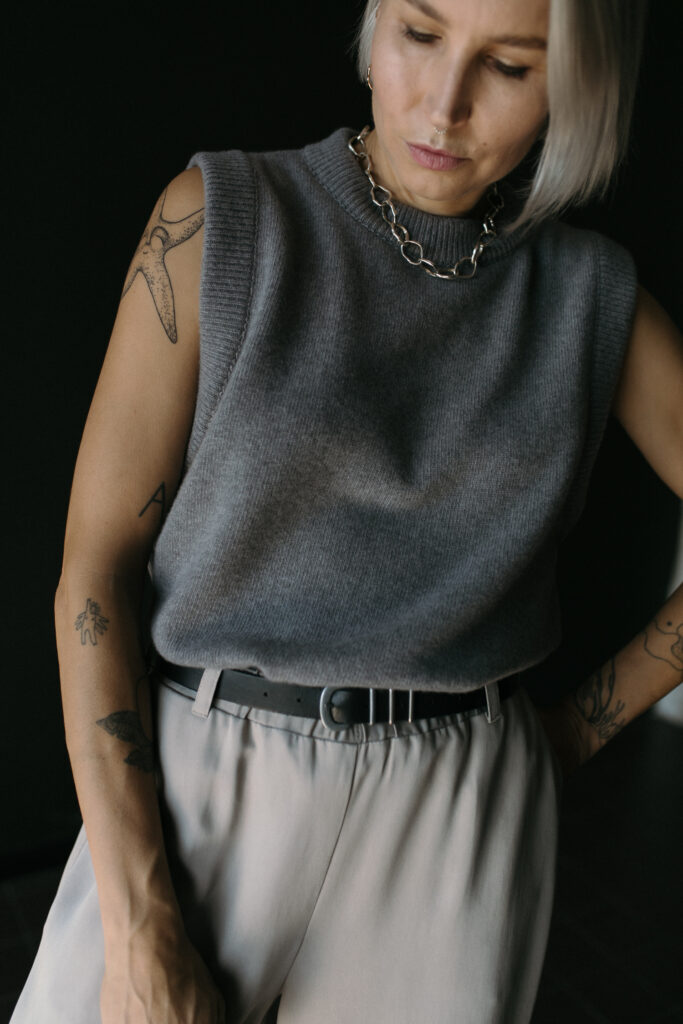 STØ /gray merino+cashmere/