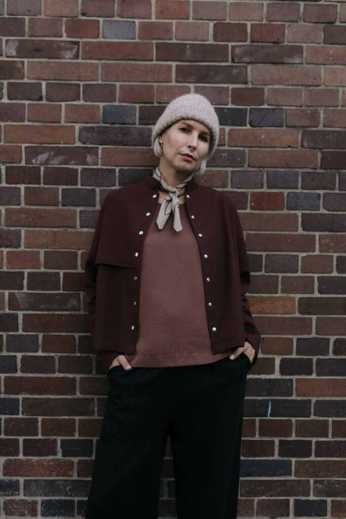 KANKEI /burgundy lyocell+cotton/