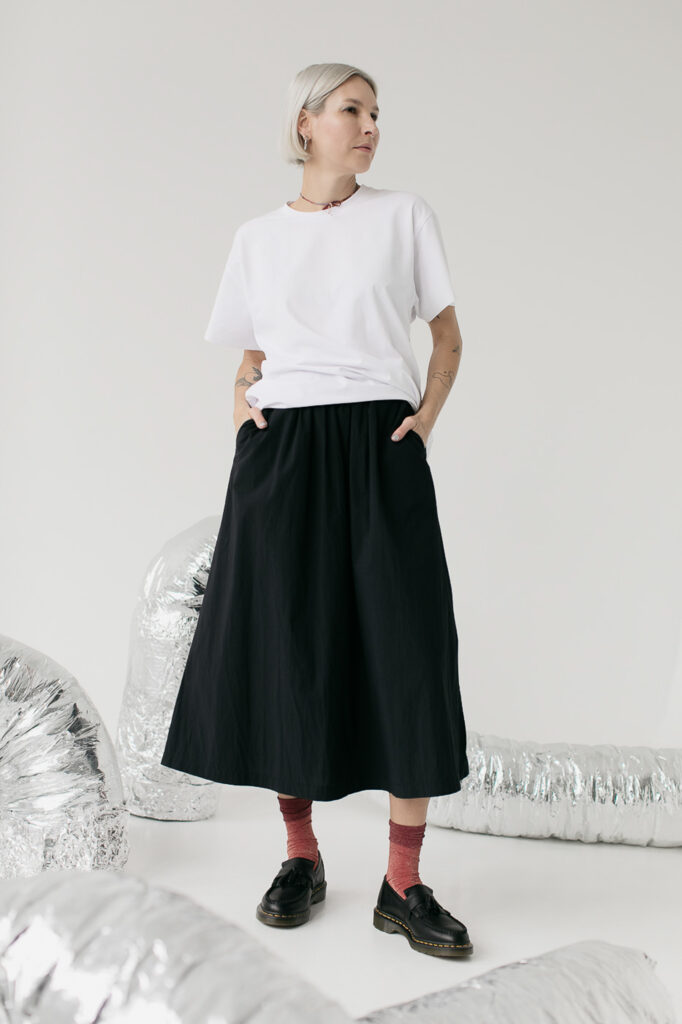 NIKO /black cotton poplin/