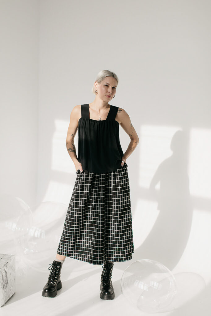 SAMOA /charcoal black rayon/