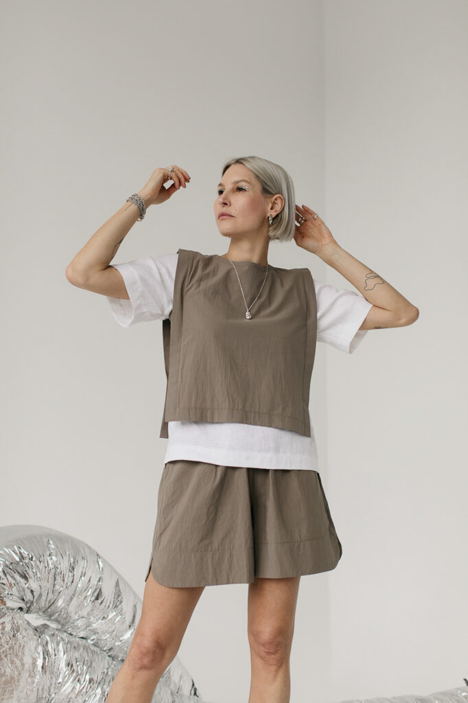 HI ROMA /khaki cotton poplin/