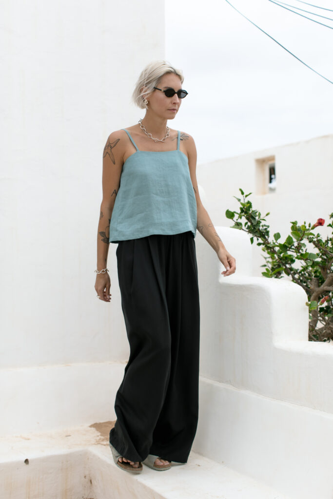 BAI trousers /black tencel/