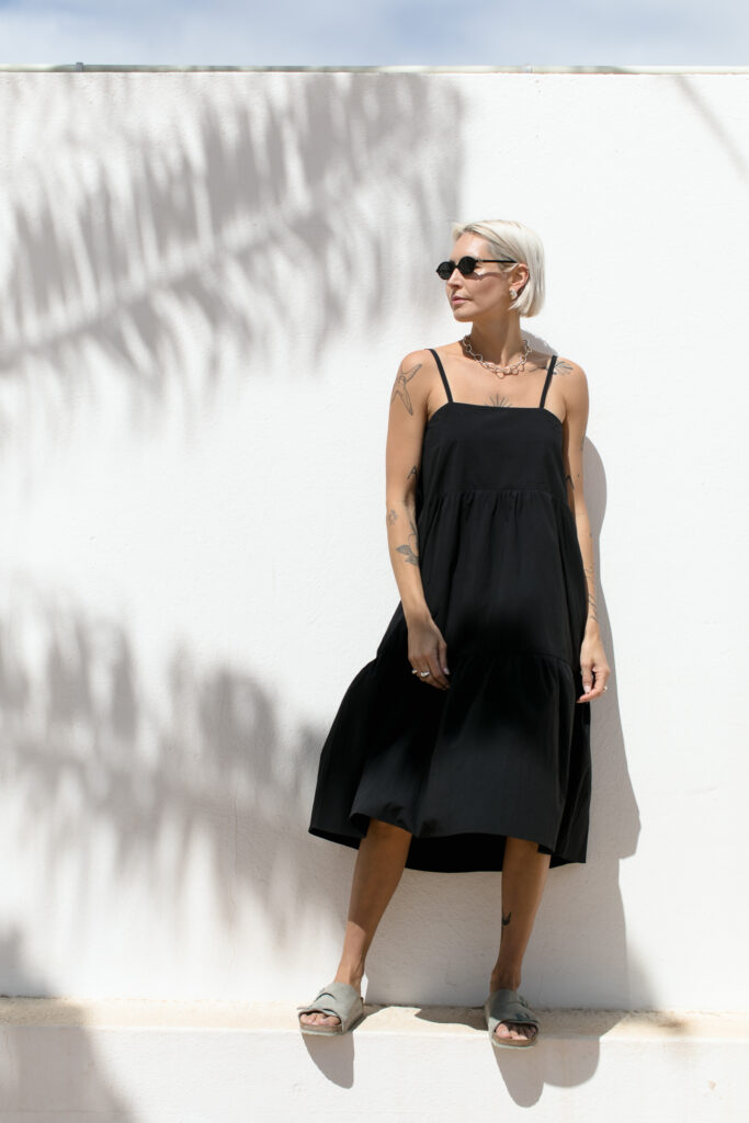 FOAM /black cotton poplin/