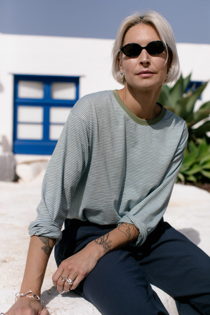 BELEM /blue striped cotton/