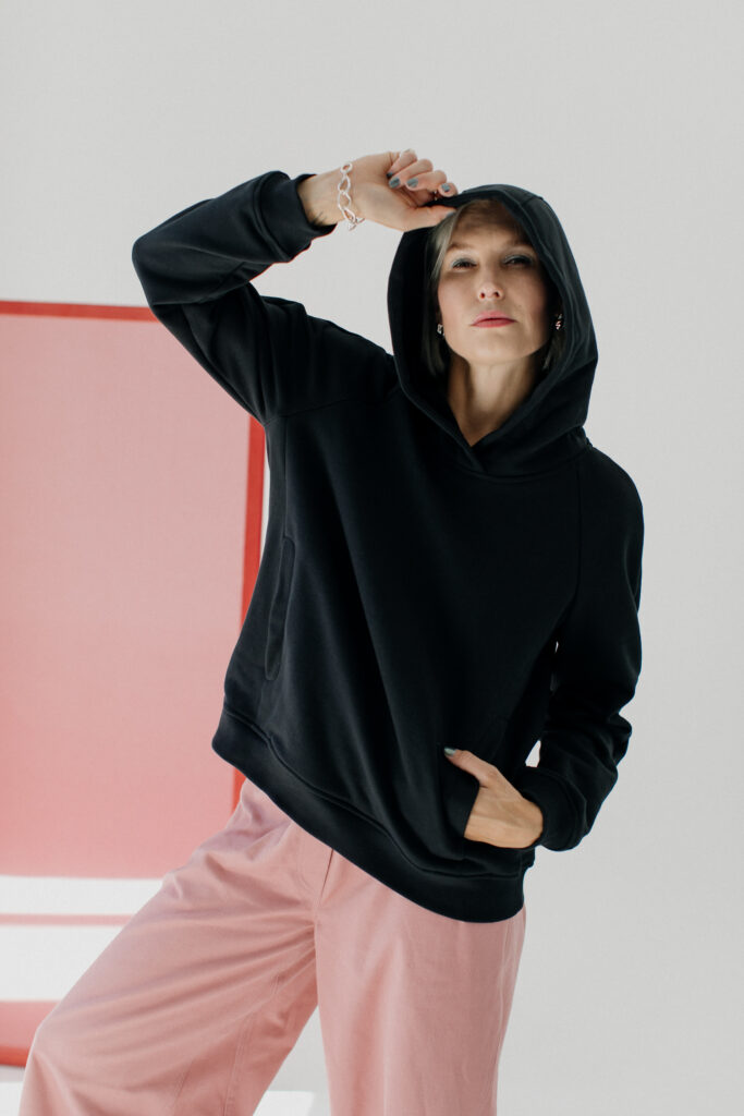 KANU HOODIE /black cotton/