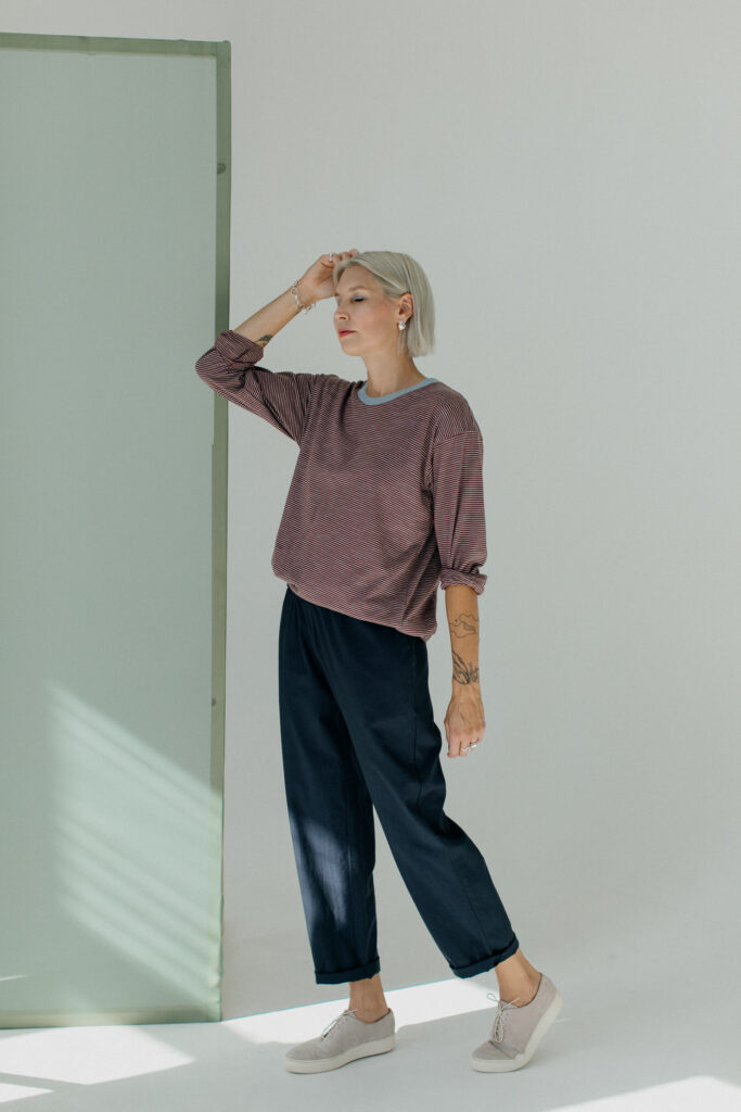 BOOI /navy cotton+lyocell/