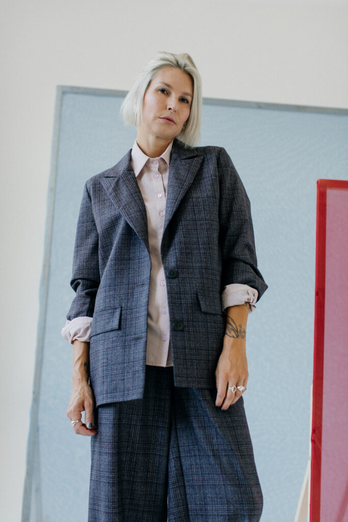 AMY /plaid wool/